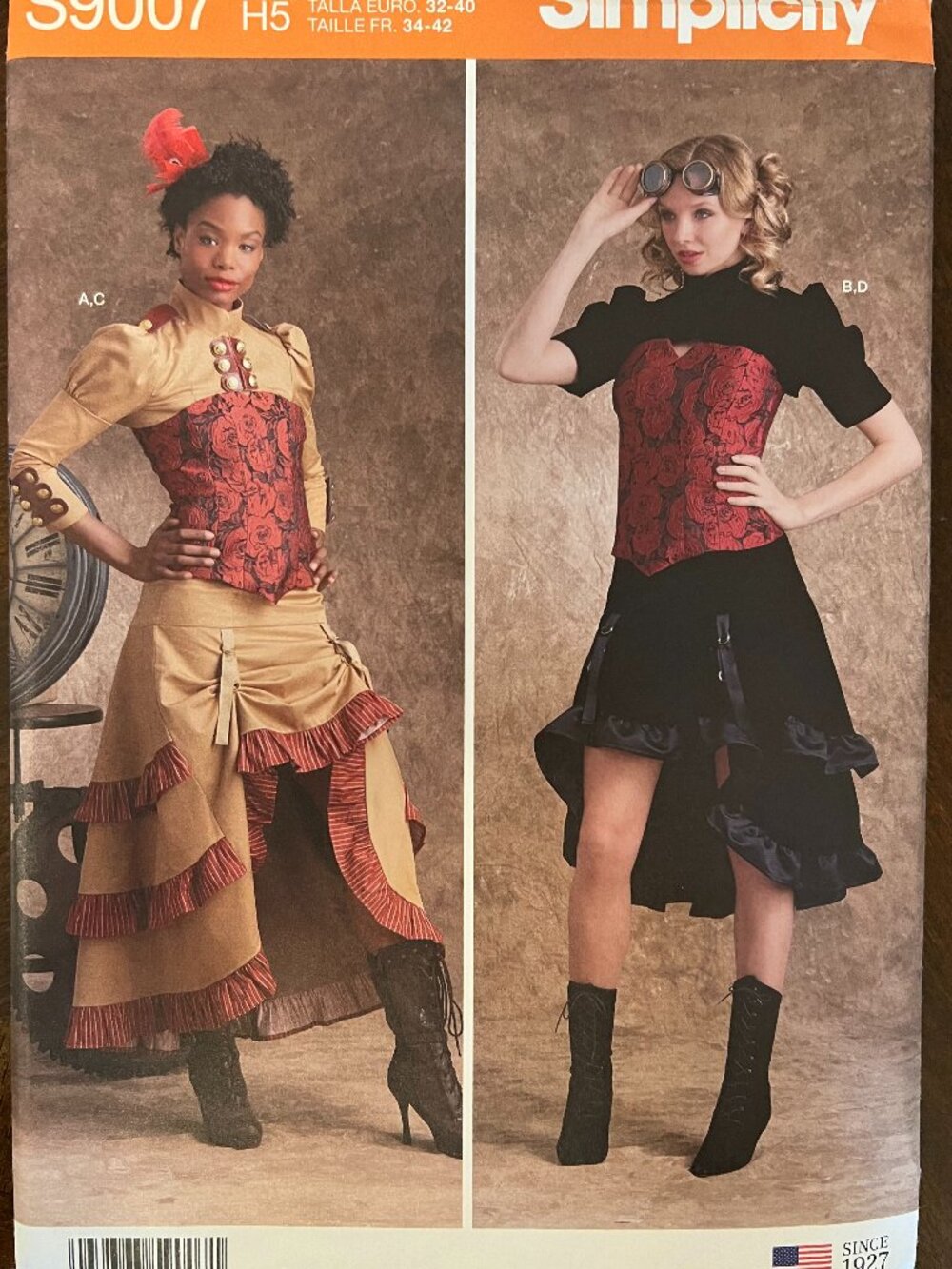 Simplicity S9007 Steampunk Costume Sewing Pattern Misses 6-14 Uncut H5 New/Uncut